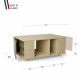Table basse GRANDE LIGATIO Chêne Clair - Olive - Cachemire
