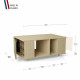 Table basse GRANDE LIGATIO Chêne Clair - Olive - Porcelaine