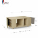 Table basse GRANDE LIGATIO Chêne Clair - Olive - Cubanite