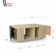 Table basse GRANDE LIGATIO Chêne Clair - Tropical - Abricot