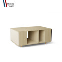 Table basse GRANDE LIGATIO Chêne Clair - Porcelaine - Graphite