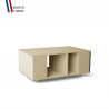 Table basse GRANDE LIGATIO Chêne Clair - Porcelaine - Graphite