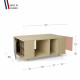 Table basse GRANDE LIGATIO Chêne Clair - Sienne - Abricot