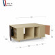 Table basse GRANDE LIGATIO Chêne Clair - Graphite - Terracotta