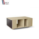 Table basse GRANDE LIGATIO Chêne Clair - Graphite - Curry