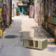 Table basse GRANDE LIGATIO Chêne Clair - Graphite - Olive