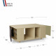 Table basse GRANDE LIGATIO Chêne Clair - Graphite - Olive