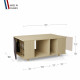 Table basse GRANDE LIGATIO Chêne Clair - Graphite - Cachemire