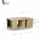 Table basse GRANDE LIGATIO Chêne Clair - Graphite - Porcelaine