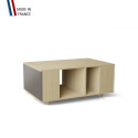 Table basse GRANDE LIGATIO Chêne Clair - Cubanite - Porcelaine