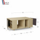 Table basse GRANDE LIGATIO Chêne Clair - Cubanite - Graphite
