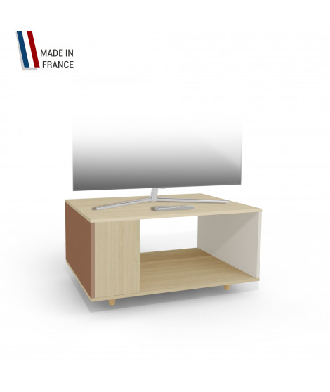 Meuble TV NEXIUM Chêne Clair - Terracotta - Porcelaine