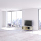 Meuble TV NEXIUM Chêne Clair - Olive - Porcelaine