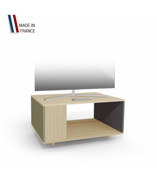 Meuble TV NEXIUM Chêne Clair - Olive - Graphite