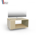 Meuble TV NEXIUM Chêne Clair - Porcelaine - Olive