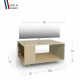 Meuble TV NEXIUM Chêne Clair - Porcelaine - Olive