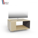 Meuble TV NEXIUM Chêne Clair - Porcelaine - Graphite