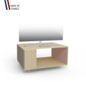 Meuble TV NEXIUM Chêne Clair - Sienne - Abricot