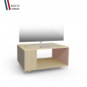 Meuble TV NEXIUM Chêne Clair - Sienne - Abricot