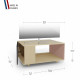Meuble TV NEXIUM Chêne Clair - Graphite - Abricot