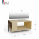 Meuble TV NEXIUM Chêne Clair - Graphite - Curry