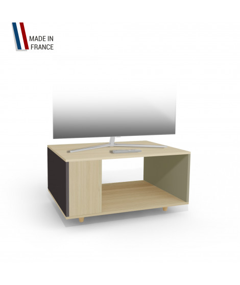 Meuble TV NEXIUM Chêne Clair - Graphite - Olive