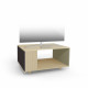 Meuble TV NEXIUM Chêne Clair - Graphite - Olive