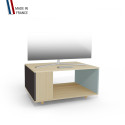 Meuble TV NEXIUM Chêne Clair - Graphite - Curaçao