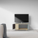 Meuble TV NEXIUM Chêne Clair - Graphite - Curaçao