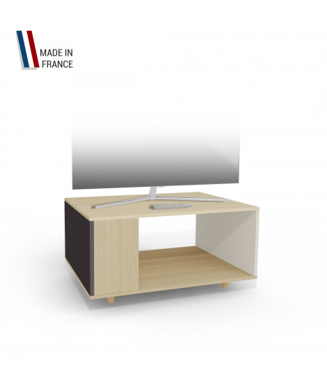 Meuble TV NEXIUM Chêne Clair - Graphite - Porcelaine