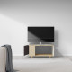 Meuble TV NEXIUM Chêne Clair - Graphite - Porcelaine