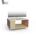 Meuble TV NEXIUM Chêne Clair - Cubanite - Terracotta