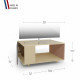 Meuble TV NEXIUM Chêne Clair - Cubanite - Terracotta