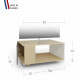 Meuble TV NEXIUM Chêne Clair - Cubanite - Porcelaine