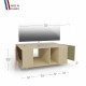 Meuble TV GRAND NEXIUM Chêne Clair - Abricot - Olive