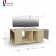 Meuble TV GRAND NEXIUM Chêne Clair - Abricot - Sienne