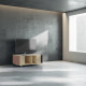 Meuble TV GRAND NEXIUM Chêne Clair - Abricot - Graphite