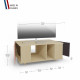 Meuble TV GRAND NEXIUM Chêne Clair - Abricot - Graphite