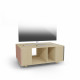 Meuble TV GRAND NEXIUM Chêne Clair - Abricot - Graphite
