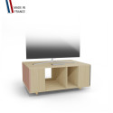 Meuble TV GRAND NEXIUM Chêne Clair - Abricot - Cubanite