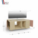Meuble TV GRAND NEXIUM Chêne Clair - Terracotta - Abricot