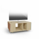Meuble TV GRAND NEXIUM Chêne Clair - Terracotta - Curaçao