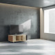 Meuble TV GRAND NEXIUM Chêne Clair - Terracotta - Graphite