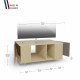 Meuble TV GRAND NEXIUM Chêne Clair - Terracotta - Cubanite