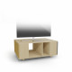 Meuble TV GRAND NEXIUM Chêne Clair - Curry - Graphite