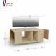 Meuble TV GRAND NEXIUM Chêne Clair - Curry - Terracotta