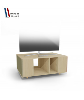 Meuble TV GRAND NEXIUM Chêne Clair - Olive - Terracotta
