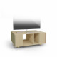Meuble TV GRAND NEXIUM Chêne Clair - Olive - Terracotta