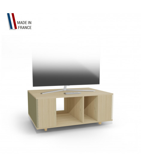 Meuble TV GRAND NEXIUM Chêne Clair - Olive - Porcelaine