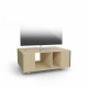 Meuble TV GRAND NEXIUM Chêne Clair - Olive - Graphite
